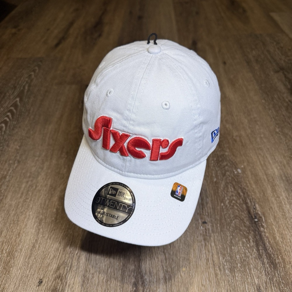 Philadelphia 76ers Hat New Era Cap 9Twenty Adjustable White Red City Connect NEW